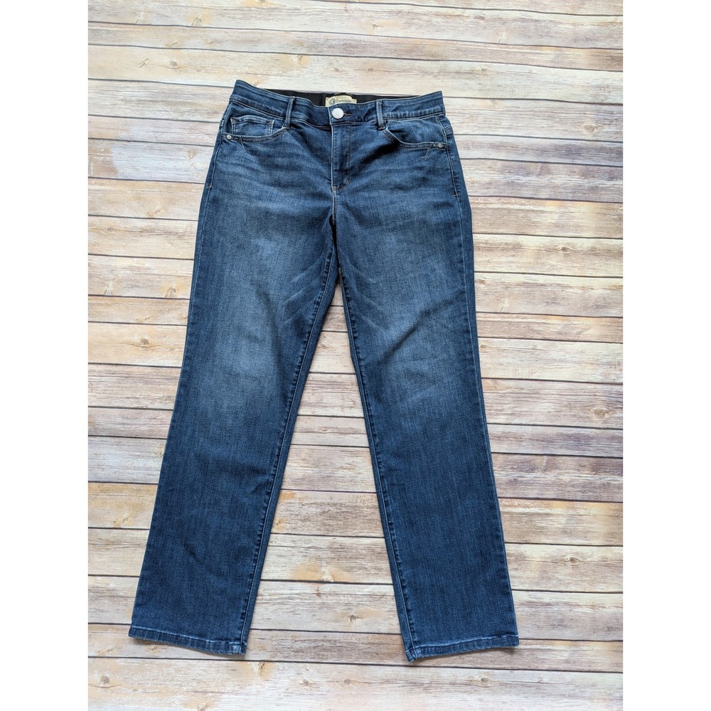 Democracy Straight Jeans Womens 12 Cotton Blend Blue Ab Technology